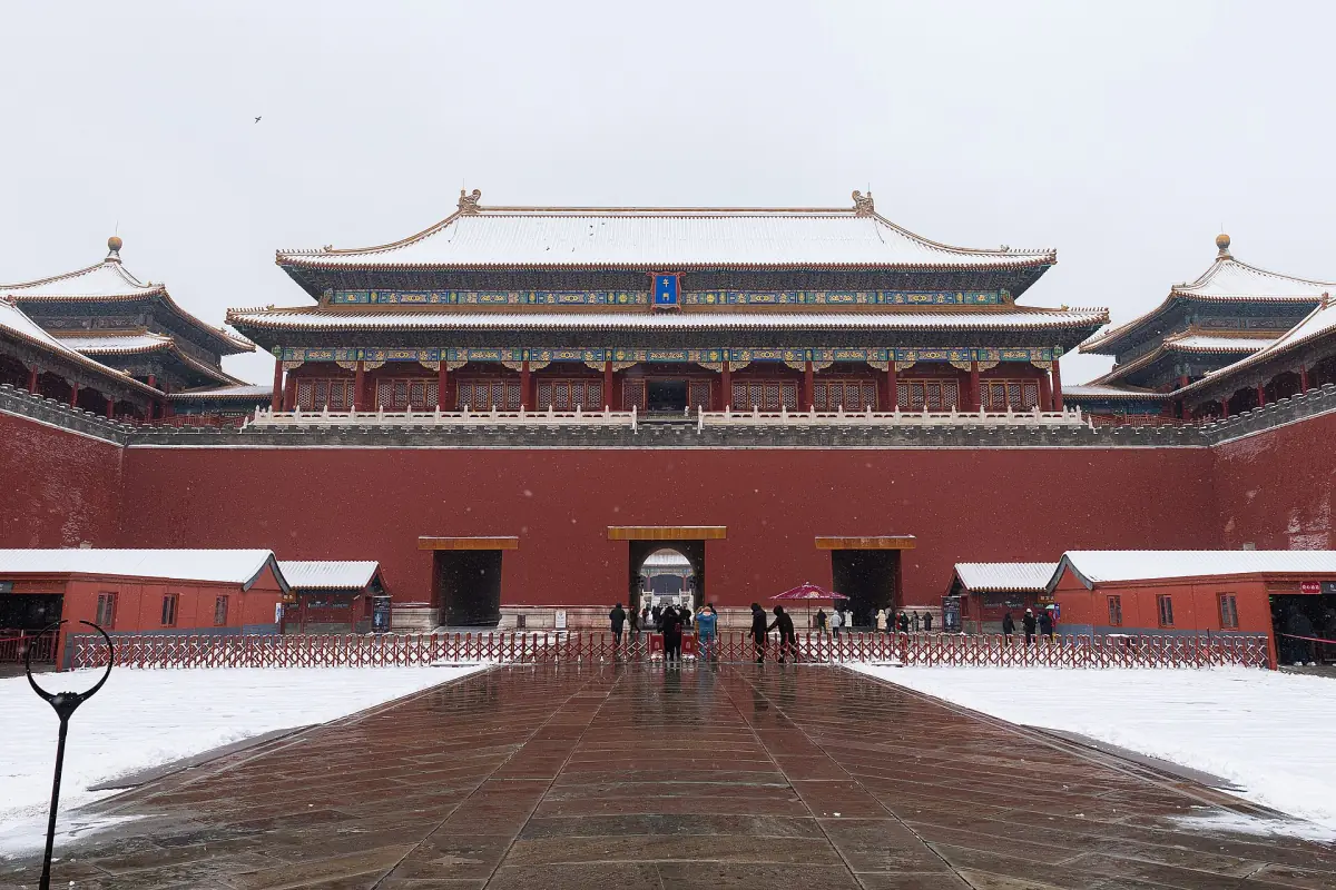 The Meridian Gate after snowfall